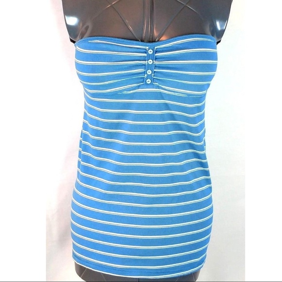 Mossimo Supply Co. Tops - 🔥 Sale 🔥 Mossimo Blue Striped Strapless Top